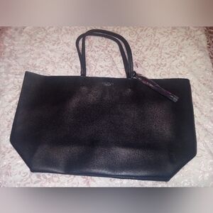 Victoria's Secret Fake Leather Black Tote Bag